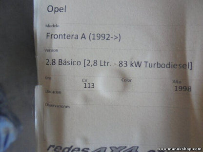 Radiador de agua Opel 91149885 1300119 1300120 1300136 1302058, 91147724