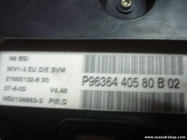 Cuadro de instrumentos Citroen 21655132-8 X0 9636440580 B 02 P9636440580 B02