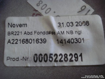 Cubierta de la boquilla de aire Mercedes-Benz W221 A2216830091 A2216801639