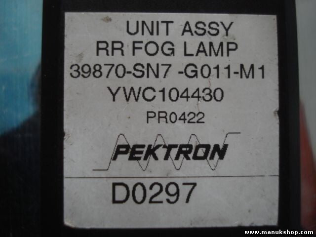 Niebla relé Rover 600 Honda Civic Pektron 39870SN7G011M1 39870-SN7-G011-​M1