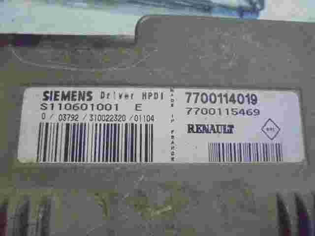 Centralita del motor Renault Megane 7700114019 7700115469 SIEMENS S110601001E