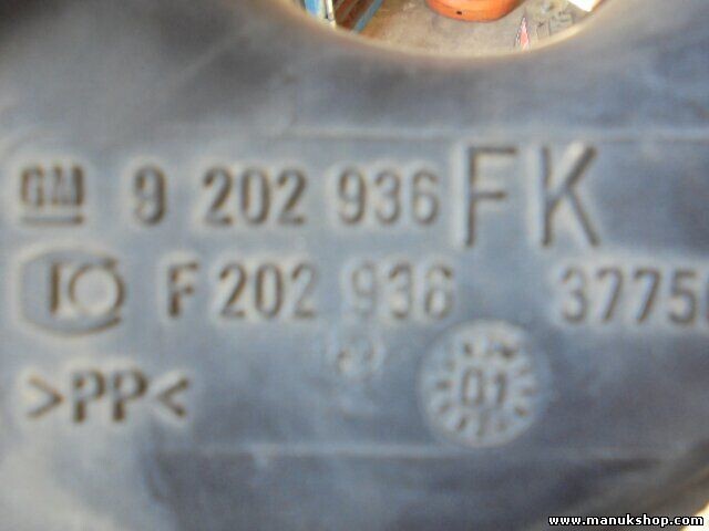 manguera de entrada de colector Opel Zafira 9202936FK 9 202 936 FK F202936