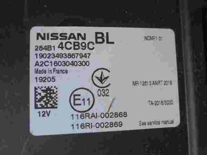 Controlador Confort Nissan Qashqai J11 284B14CB9C A2C1603040300 116RAI002868
