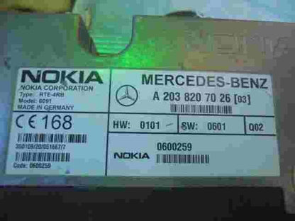 Centralina Telefono Bluetooth Mercedes A2038207026 (03) Nokia RTE-4RB 0600259