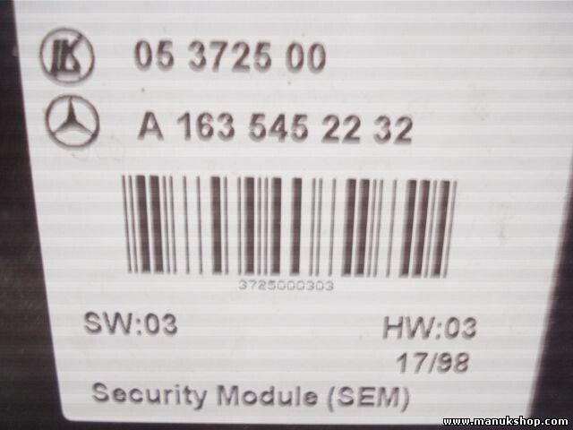 Controlador de alarma Mercedes-Benz ML 320 (W163) A1635452232 05372500