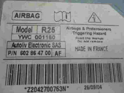 Sensor de impacto de airbag Tata Indica  YWC001180 602864700AF Z2042700763N