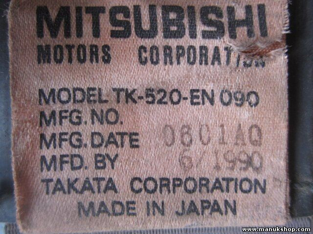 Cinturón de seguridad trasero derecho Mitsubishi Pajero Montero II TK520EN090