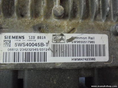 Centralita Peugeot 307 5WS40045BT SIEMENS SW9650517980 9650517980 HW9647423380