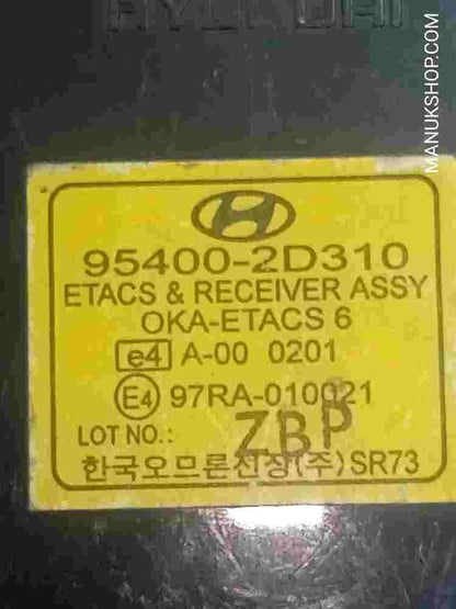 Controlador Confort Kia Elantra Hyundai 954002D310 95400-2D310 97RA010021
