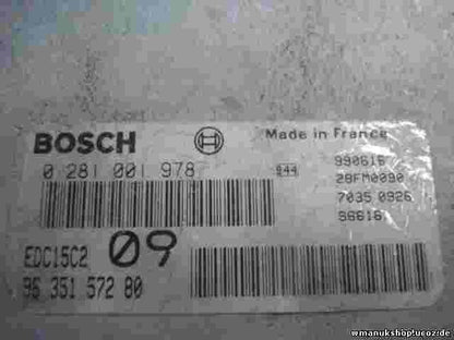 Centralina Citroen Xsara Peugeot 306 572 9635157280 EDC15C209 0281001978