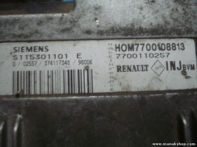Centralita Renault Kangoo HOM7700108813 7700110257 S115301101E