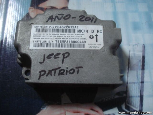 Sensor de impacto de airbag Jeep PATRIOT MK74 D HI P04672612AE 04672612AE 39754C