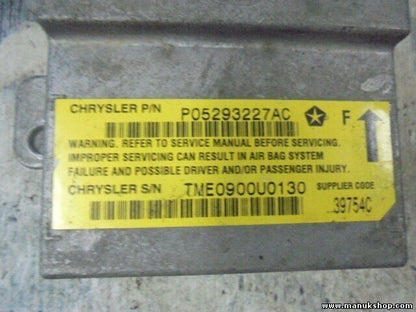 Sensor de impacto de airbag Chrysler Neon II 2.0 16V P05293227AC 05293227AC