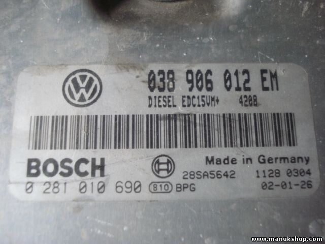 Centralita Seat Cordoba Ibiza 2003 1.9 TDI 038906012EM BOSCH 0281010690
