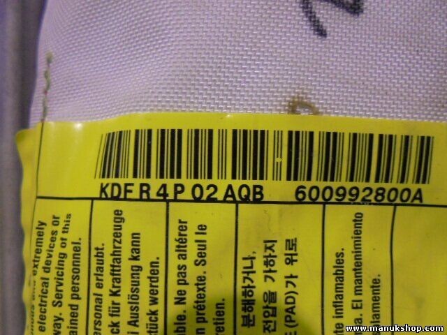 Airbag del pasajero Kia 569203E000 600992700B KDFR4P02AQB 600992800A