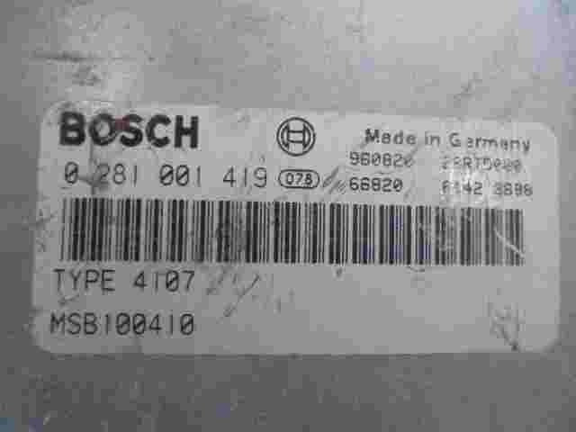 Centralita Rover 200/620 416I Honda Accord 6 MSB100410 TIPO 410 BOSCH 0281001419