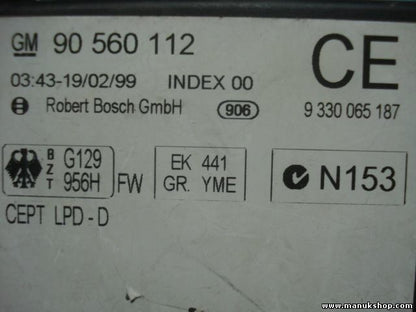 Unità di controllo porta Opel Astra 90560112 R.BOSCH 9330065187 INDEX 00