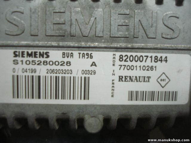 Centralita del motor Renault Megane BVA TA96 8200071844 7700110261 SIEMENS
