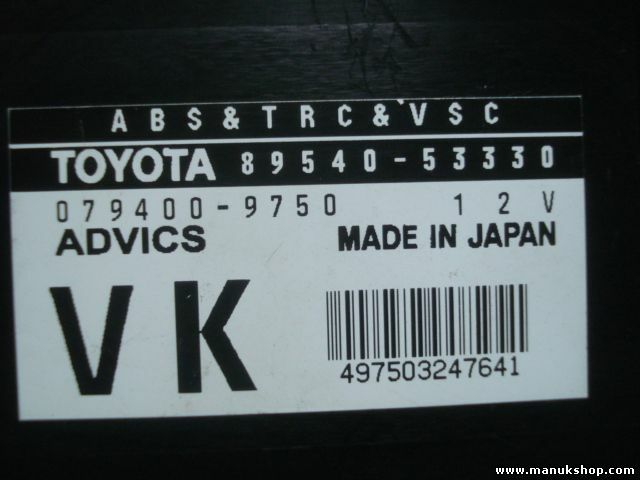 ABS Centralita TRC VSC Lexus 220D IS TOYOTA 8954053330 89540-53330 0794009750 
