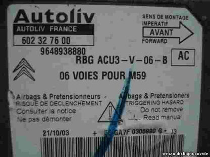 Airbag Centralita Citroen Berlingo I (AC) 9648938880 602327600