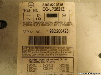 Radio Mercedes W163 ML A1638200386 A 163 820 03 86 98D200423