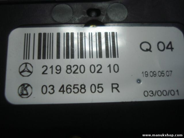 Ajuste de los asientos Mercedes-Benz W219 2198200210 03465805R