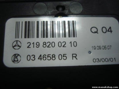 Ajuste de los asientos Mercedes-Benz W219 2198200210 03465805R