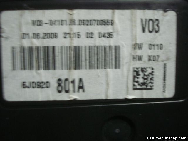 Cuadro de instrumentos Seat Ibiza 6J0920801A V03-04101.06.0920700559 SW 0110 HW