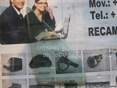 Cristal puerta delantera derecha JEEP Cherokee 43R000711 DOT18PPGM504TAS2626 E2