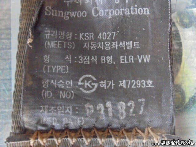 Cinturón de seguridad delantero derecho Hyundai Terracan 2.9 CRDi 88820H1060