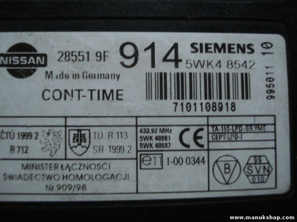 Controlador cierre centralizado Nissan Primera P11 28551 9F 914 285519F914