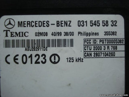 Unidad de control del inmovilizador Mercedes Sprinter 0315455832 TEMIC 02M08