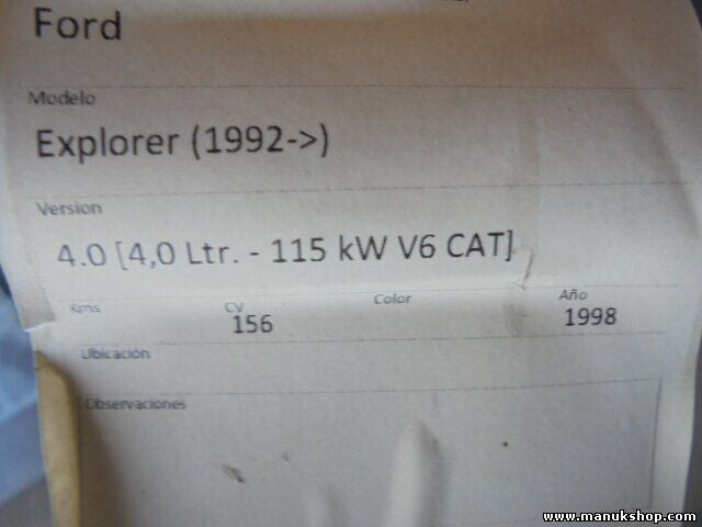 Radiador de agua FORD USA Explorer 4.0 4x4 2001/09-2005 3L2Z8005AA