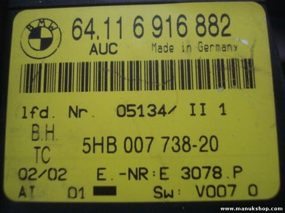 A/C System BMW AUC 64116916882 64 11 6916882 5HB 007 738 20 5HB00773820