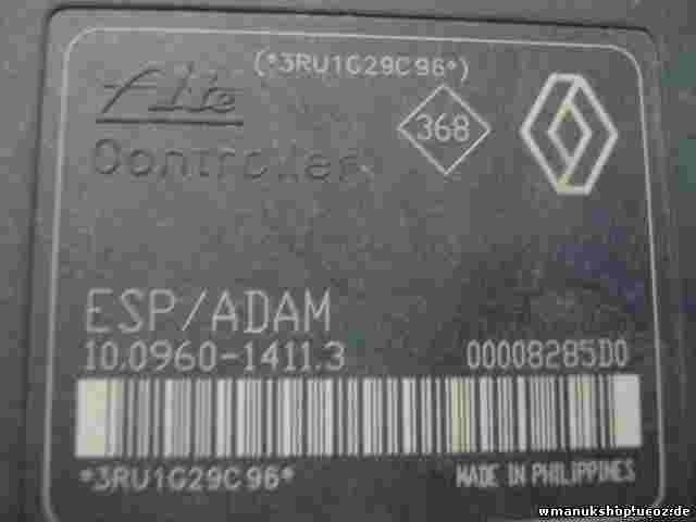 Unidad hidráulica del ABS Renault 8200053423B 10096014113 00008285D0 10020600154