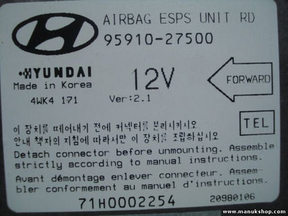 Sensor de impacto de airbag Hyundai Coupe 95910-27500 9591027500 71H0002254