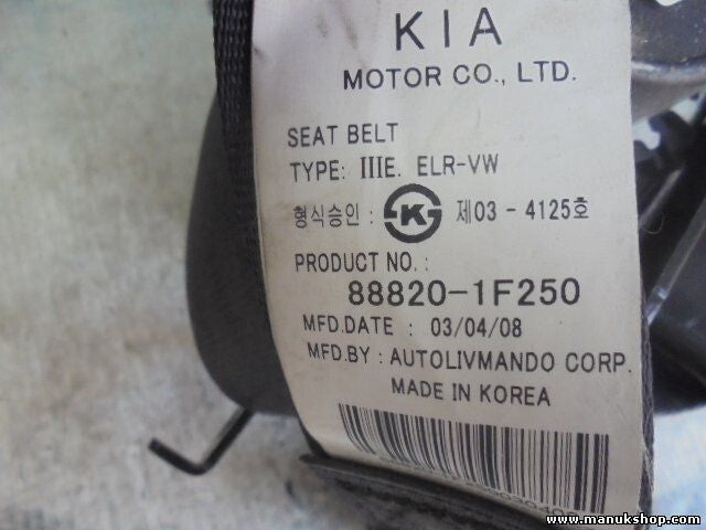 Cinturón de seguridad delantero derecho KIA Sportage 2.0 CRDI 2008 888201F250