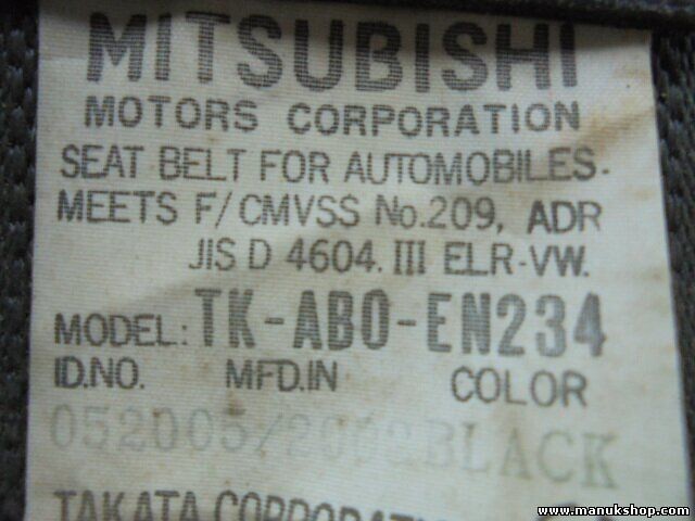 Cinturón de seguridad trasero izquierdo Mitsubishi Pajero Montero III TKAB0EN234
