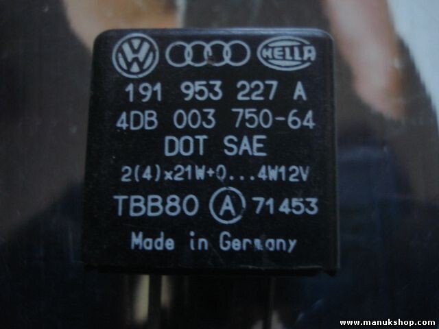 Intermitentes de relé VW Golf 3 Jetta Passat 35i 191953227A  4DB00375064 Nr. 21