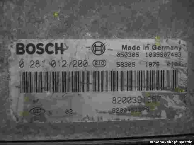 Centralita Renault Master 3.0 8200391957 8200451679 1039S07483 BOSCH 0281012200