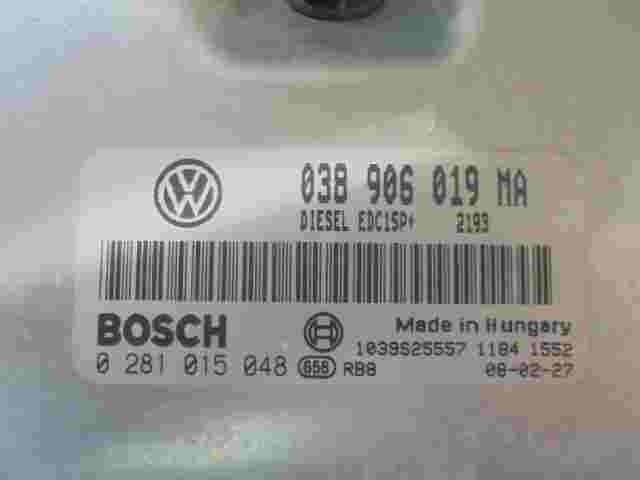 Centralita del motor VW Seat Ibiza 1.9 038906019MA 1039S25557 0281015048