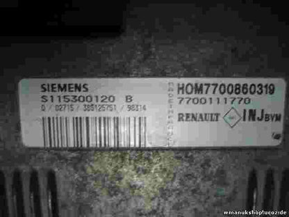 Centralina motore Renault 7700111770 HOM7700860319 SIEMENS S115300120B