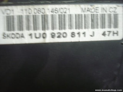 Cuadro de instrumentos Skoda Octavia 1.9TDI 1U0920811J47H 1U0920811J 47H