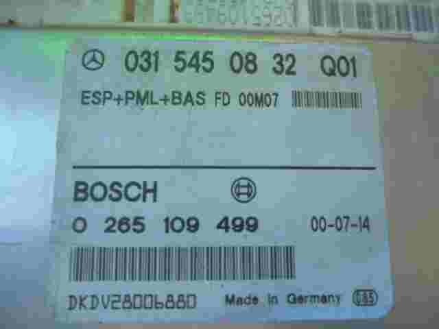 ESP PML BAS Centralita Mercedes W210 0315450832 Q01 FD00M07 BOSCH 0265109499