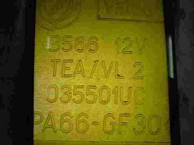 Relé aire acondicionado Fiat Punto 188 035501UC B566 Valeo PA66GF30 PA66-GF30