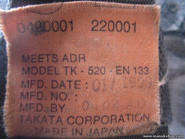 Cinturón de seguridad trasero derecho Mitsubishi Pajero Montero II TK520EN133