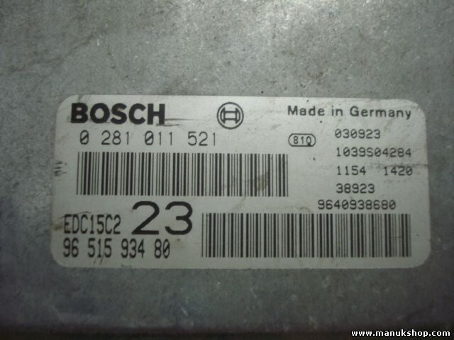 Centralita del motor Citroen Xsara 9651593480 EDC15C2 23 9640938680 0281011521