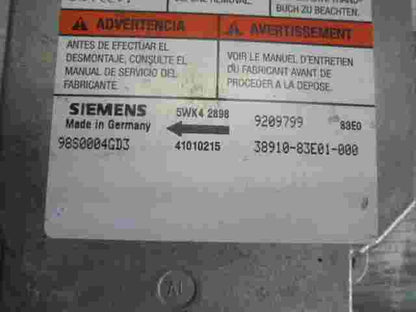 Sensor de impacto de airbag Opel 3891083E01000 5WK42898 9209799 98S0004GD3