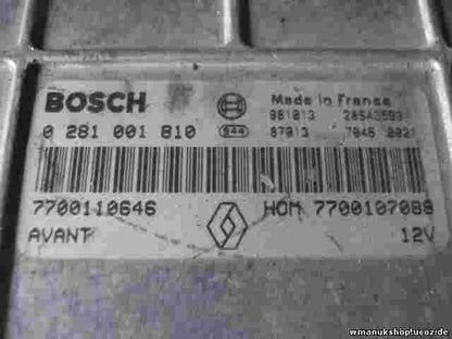 Centralita Renault Megane HOM7700107088 7700107088 7700110646 BOSCH 0281001810