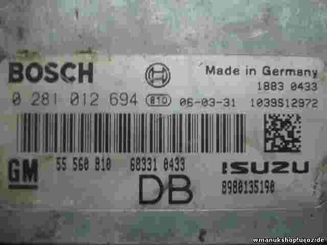 Centralita del motor Opel Astra H 1.7 CDTI Z17DTL GM 55560810 0281012694